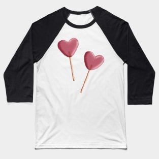 Heart Lollipops Baseball T-Shirt